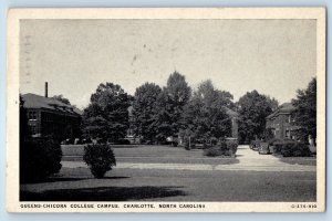 1943 Charlotte North Carolina NC Vintage Postcard Queens-Chicora College Campus