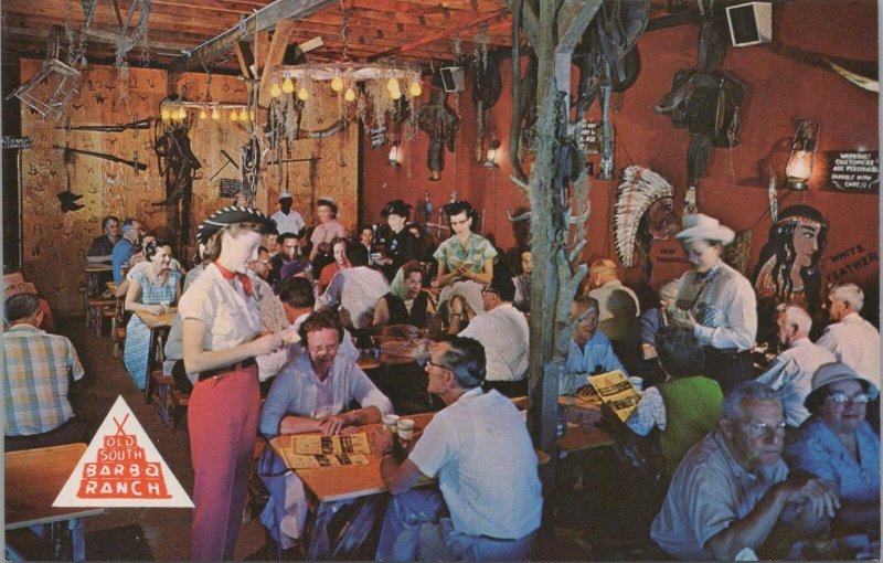 Postcard Jim McCorvey's World Famous Old South Barb Q Ranch Ft Myers FL