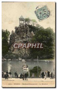 Old Postcard Paris Buttes Chaumont The Rock