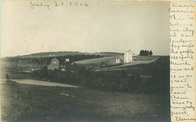 1906 Portland Maine Country Farm Barn undivided RPPC Photo Postcard 12514