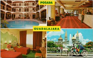 Hotel Posada Guadalajara Mexico Unused Vintage Postcard H6