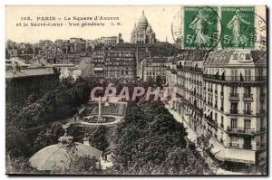 Paris Old Postcard Square d & # 39Anvers and Sacred Heart General view