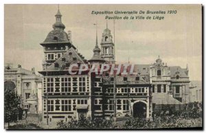 Old Postcard Brussels World Exhibition in Brussels in 1910 Pavilion of the ci...