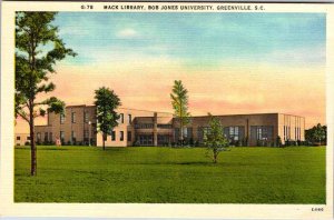 Postcard LIBRARY SCENE Greenville South Carolina SC AL1412