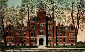 Postcard Lindley Hall, Earlham College in Richmond, Indiana~4455