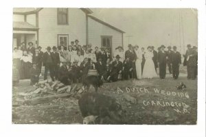 Carrington NORTH DAKOTA RP 1909 DUTCH WEDDING Beer KEG Pigs nr New Rockford FARM