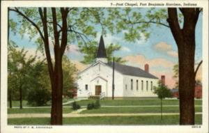 Fort Benjamin Harrison IN Church Postcard