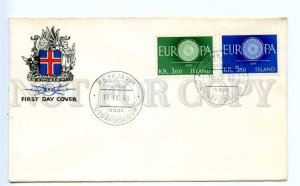 419002 Iceland 1960 year EUROPA CEPT First Day COVER