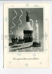 422566 EAST GERMANY GDR 1970 year NEW YEAR candle wine RPPC