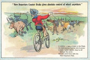 Bristol CT New Bicycle Departure Coaster Brakes Cattle 1909 Postcard