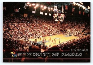 UNIVERSITY of KANSAS ~ Jayhawks Basketball Game ALLEN FIELD HOUSE 4x6 Postcard