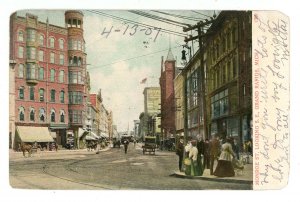 MI - Grand Rapids. Monroe Street looking South East ca 1907  (corner wear)