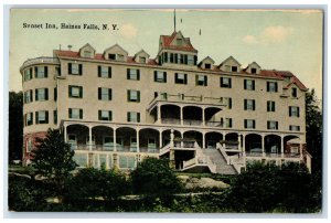 1913 Sunset Inn Motel  Front View Haines Falls New York NY Antique Postcard 