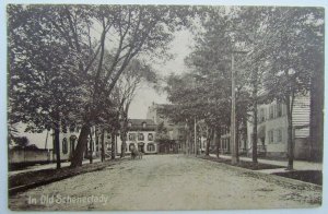 VINTAGE 1908 POSTCARD - in OLD SCHENECTADY NY street scene