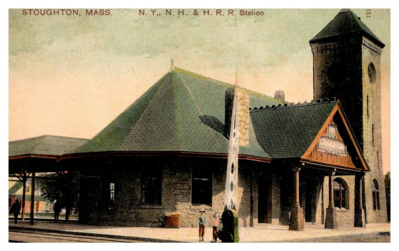 Massachusetts Stoughton , NY,NH,HR, Railroad Station