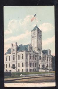 JUNCTION CITY KANSAS GEARY COUNTY COURT HOUSE VINTAGE POSTCARD GALVA KANSAS