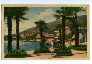 497099 Croatia Opatija Abbazia embankment palm trees Vintage postcard