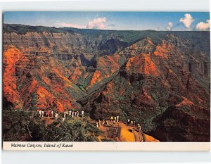 Postcard Waimea Canyon, Island of Kauai, Waimea, Hawaii