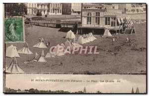 Old Postcard Royan Pontaillac The Beach Chalets