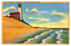 Postcard LIGHTHOUSE SCENE Rehoboth Beach Delaware DE AP3310