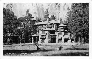 1940s Yosemite California The Ahwahnee National Park RPPC Postcard 26-178