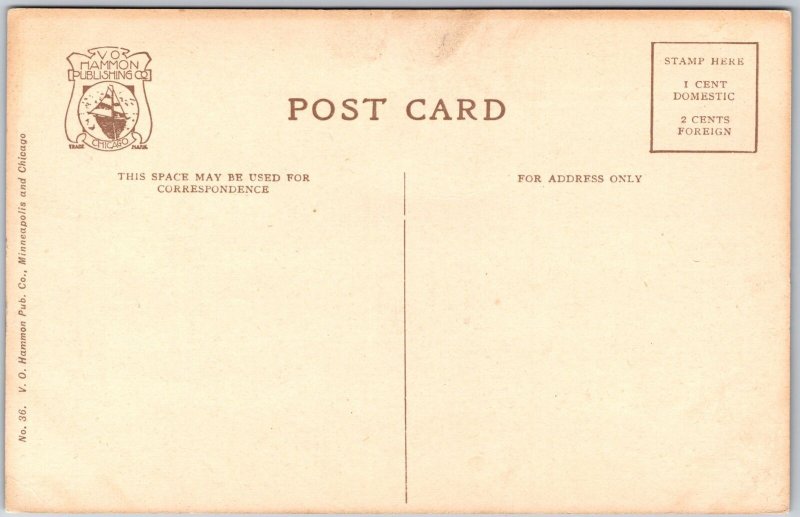 New Cathedral Minneapolis Minnesota MN Roadway Grounds Postcard