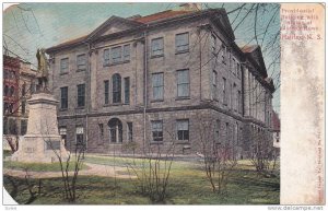 Providential Building with statue of Joseph Howe, Halifax, Nova Scotia, Canad...