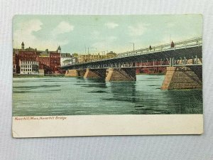 Vintage Postcard 1900's Haverhill Bridge Haverhill MA Massachusetts