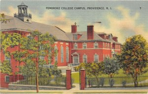 Providence Rhode Island 1941 Postcard Pembroke College Campus