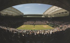 Wimbledon Tennis Centre Court Fans Seat Gallery View Postcard