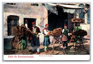 Street Vendors Constantinople Turkey UNP DB Postcard P28
