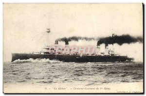 Old Postcard Boat Cruiser Kleber Breastplate 1st row