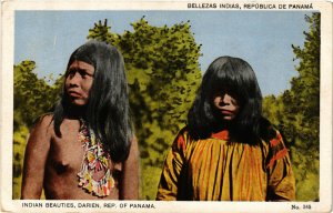 PC CPA ETHNIC NUDE FEMALE PANAMA TYPE LADIES Vintage Postcard (b6532)