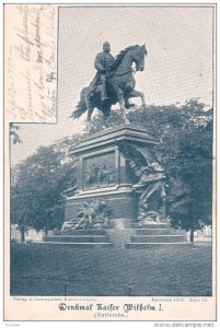 KARLSRUHE , Germany , 1898 ; Denkmal Kaiser Wilhelm I