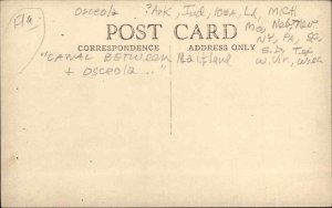 Maitland & Osceola Florida Canal c1910 Real Photo Postcard