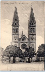 Postcard - Bonifaziuskirche - Heidelberg, Germany