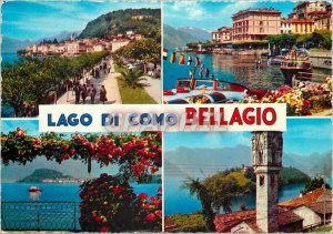 Postcard Modern Lake Como Bellagio