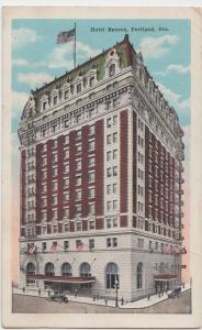1924 PORTLAND Oregon OR Postcard HOTEL BENSON 