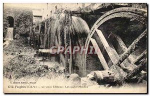 Old Postcard Fougeres Chateau Les Vieux Moulins four