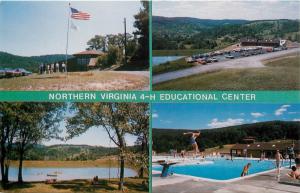 Northern Virginia 4-H Educational Center Blue Ridge Mountains Front Roy Postcard 