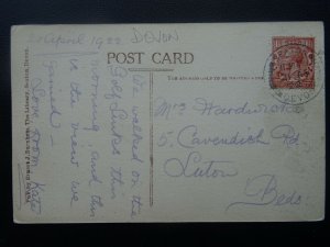 Devon SEATON from the GOLF LINKS c1922 Postcard by Ernest J. Burnham