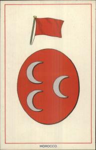 MOROCCO FLAG EFA E.F.A. Series Coat Arms c1910 Postcard EXC COND