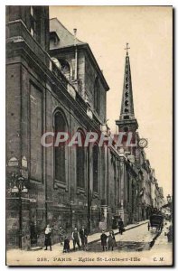 Postcard Old Church Paris St Louis I'lle