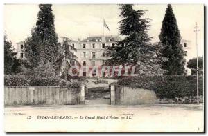 Evian les Bains Old Postcard The Grand Hotel d & # 39Evian