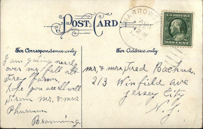 Atco PA Greetings From the Farm - Sheep c1910 Postcard