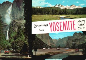 Postcard 1989 Greetings From Yosemite National Park California Majestic Domes CA