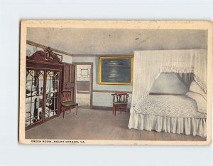 Postcard Green Room, Mount Vernon, Virginia
