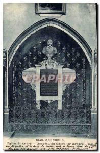 Old Postcard Death Grenoble Church St Andre Chevalier Bayard's Tomb