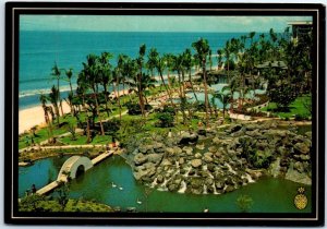 Postcard - Panoramic View Of The New Hyatt Regency Hotel On Kaanapali Beach - HI