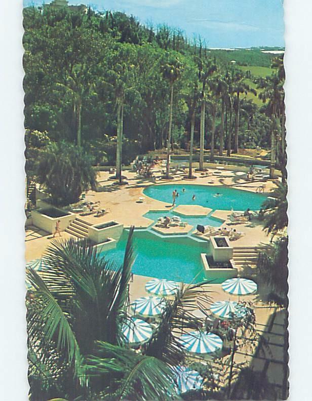 Pre-1980 SWIMMING POOL AT HOTEL Castle Harbor - Hamilton Bermuda F6547